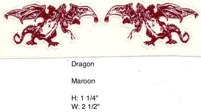 Round Rock Dragons HS 2005 (TX) maroon dragon